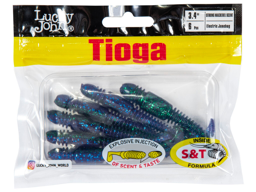 Мягкая съедобная приманка LJ Pro Series Tioga 3.4 in (86 мм), цвет Z13, 6 шт