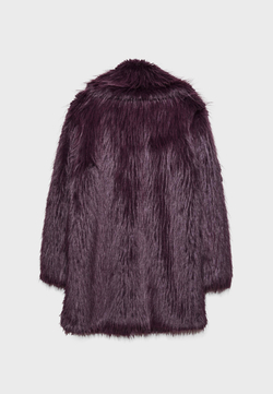 STRADIVARIUS Шуба из искусственного меха, фиолетовый