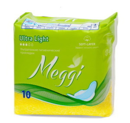 Гигиенические прокладки "Meggi Ultra Light" 10шт. Meggi