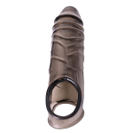 Дымчатая фаллическая насадка 16,2см с подхватом и закрытой головкой ToyFa XLover 748025