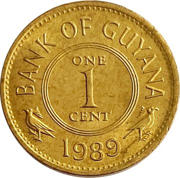 1 цент 1989 Гайана