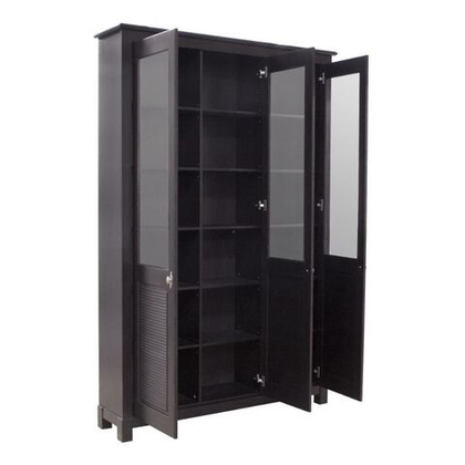 Стеллаж для книг, 142x210x32, Рауна 30, с дверями, колониал