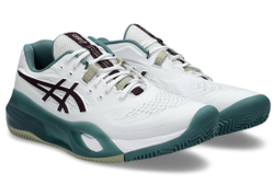 Мужские кроссовки теннисные Asics Gel-Resolution X Clay - white/dark aubergine