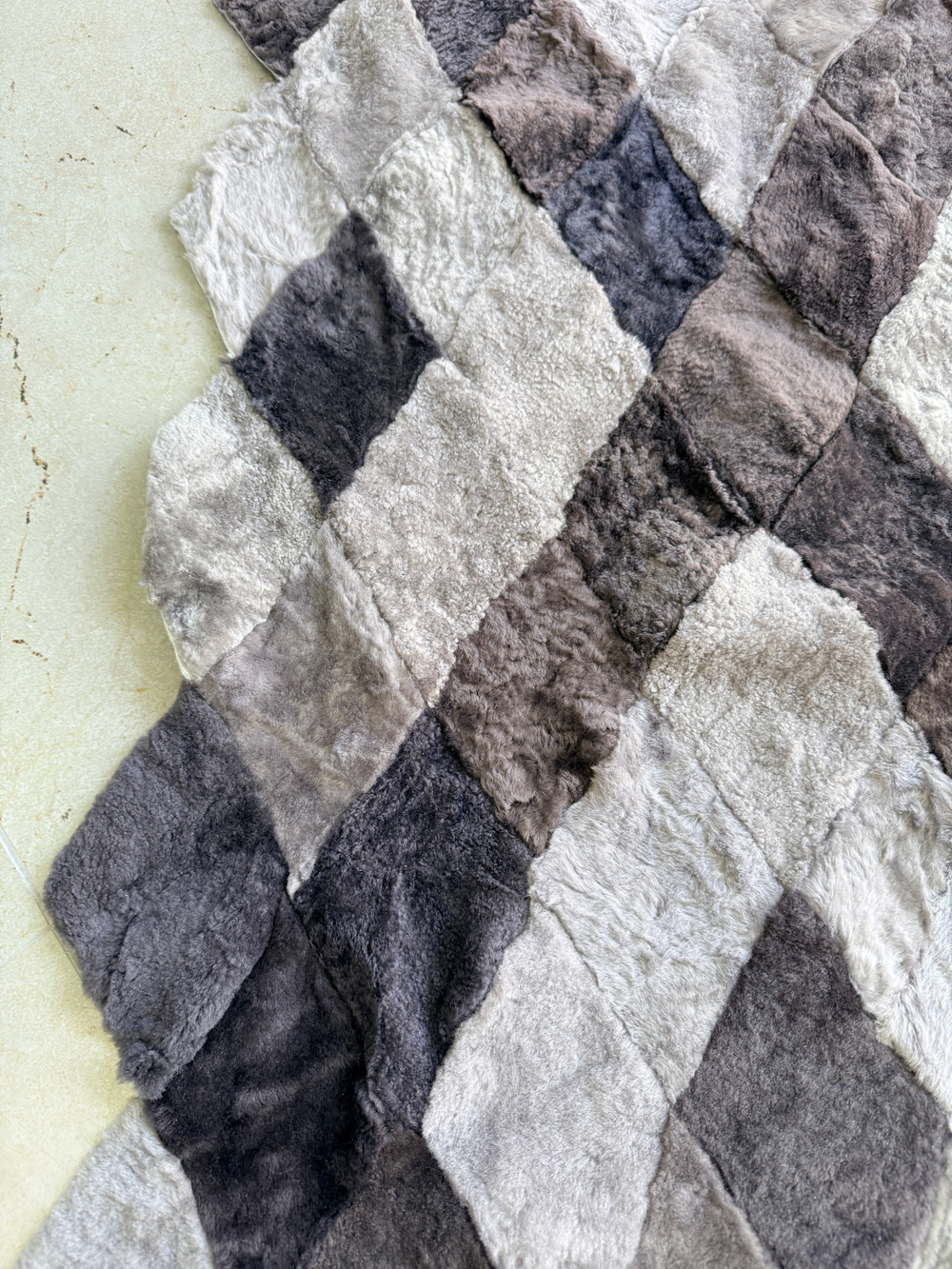 Покрывало меховое ковер из шкуры овчины