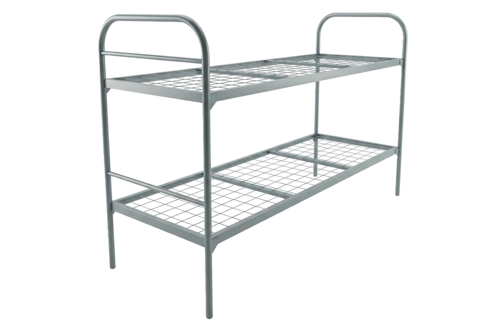 Кровать металлическая двухъярусная "Бюджет + 2", 70х190 см, сетка 100х100, 2 перемычки