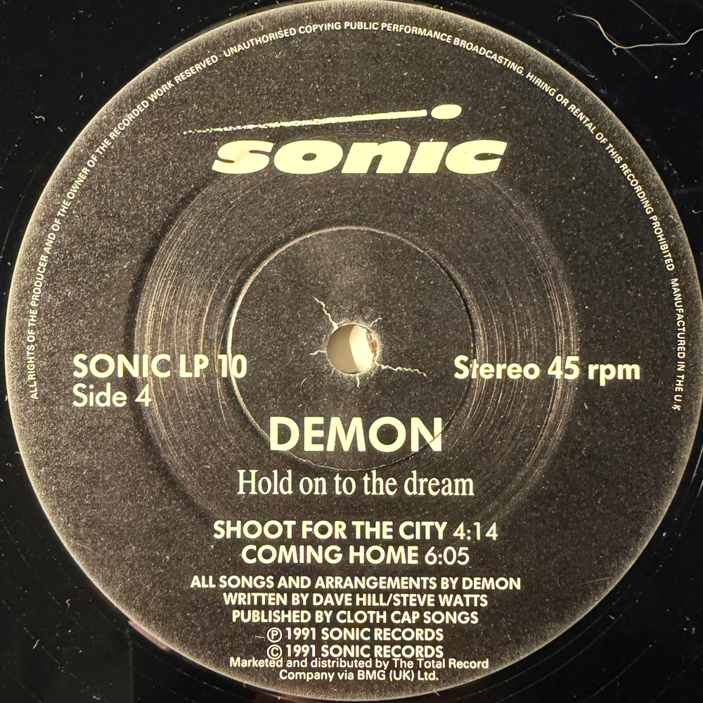 Demon ‎– Hold On To The Dream (Англия 1991г.) LP + 45RPM