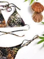 Купальник раздельный на завязках с накидкой 3 в 1