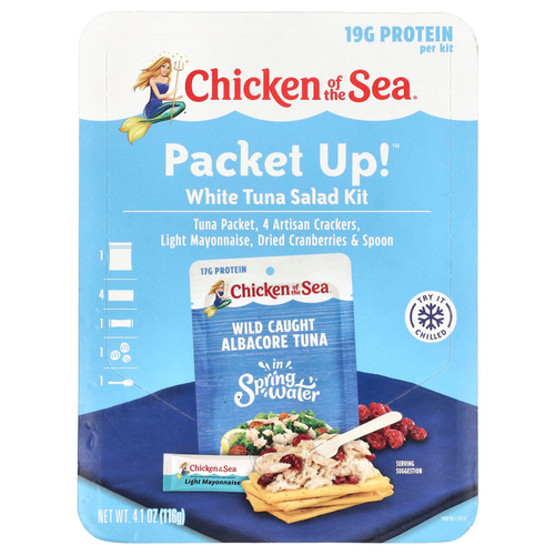 Chicken of the Sea, Packet Up! ™, набор для салата из белого тунца, 1 набор, 116 г (4,1 унции)
