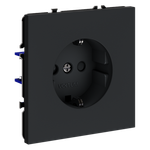Розетка встраиваемая VOLTUM S70 с заземлением и защитными шторками, 16А, (графит)