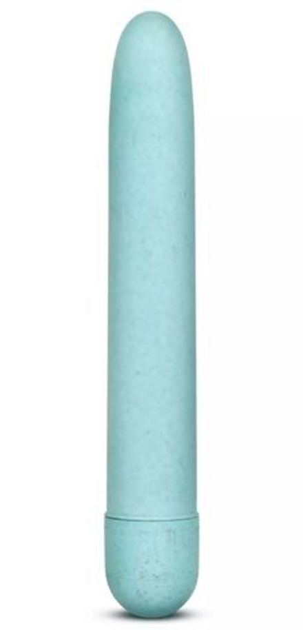 Голубой биоразлагаемый вибратор Eco - 17,8 см.