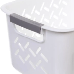 Корзина - органайзер универсальная для хранения с ручками «ДОМания «, цвет белый, 27*18*14см (лейбл)