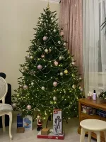 Елка с гирляндой встроенной «Вега» (Литая хвоя) 185 см / 1,85 м