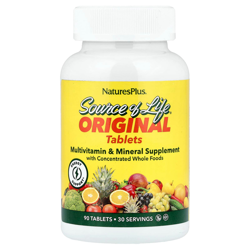 NaturesPlus, Source of Life Original, мультивитаминная и минеральная добавка, 90 таблеток
