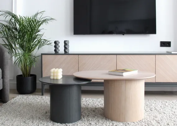 Столик Type овальный, основание D 39 см (натуральный дуб)