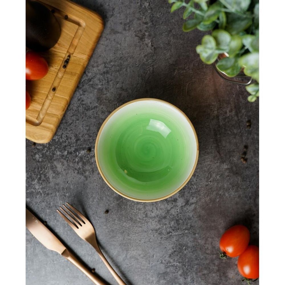 Салатник 360 мл d 12,8 см h5,5 см зеленый фарфор "The   Eco" P.L. Proff Cuisine [6]
