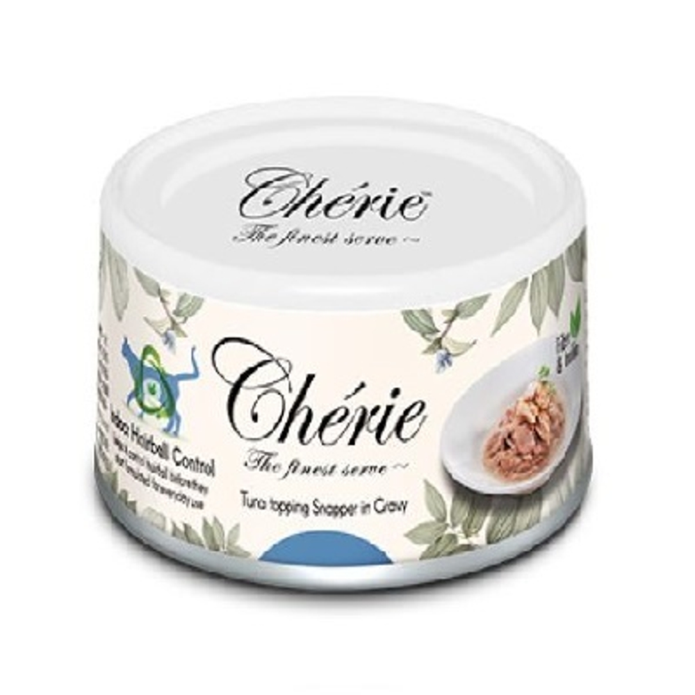 Pettric Cherie - Hairball Control Консервы для кошек Тунец с Луцианом в подливе, 80гр