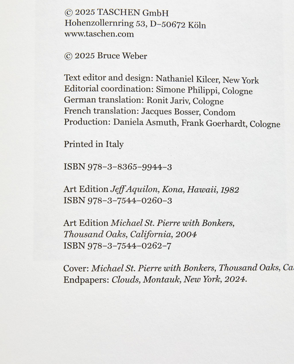 Bruce Weber: My Education. Большой фотоальбом (издание Taschen, на английском языке)