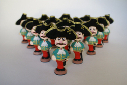 Кукла потешка Капитан бомбардиров. Игрушка фарфоровая ручной работы