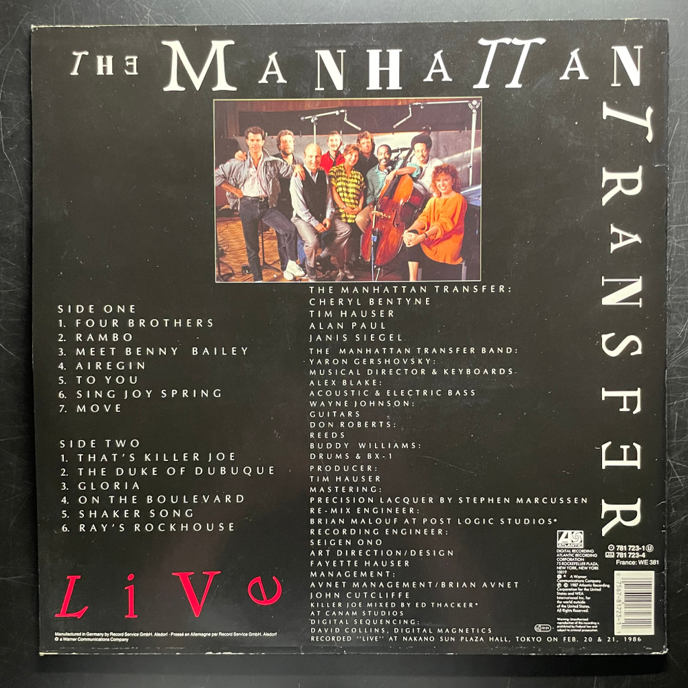 The Manhattan Transfer ‎– Live (Германия 1987г.)