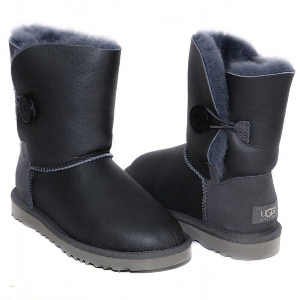 Угги Bailey Button Metallic Grey
