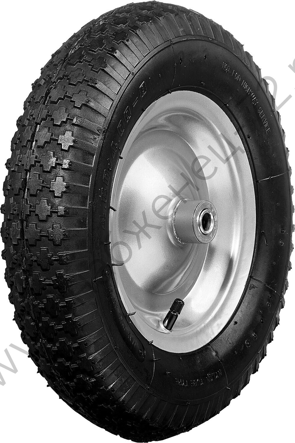 СИБИН СК-2, 4″ х 380 мм, для тачки (арт. 39904), стальной диск, пневматическое колесо (39910-2)