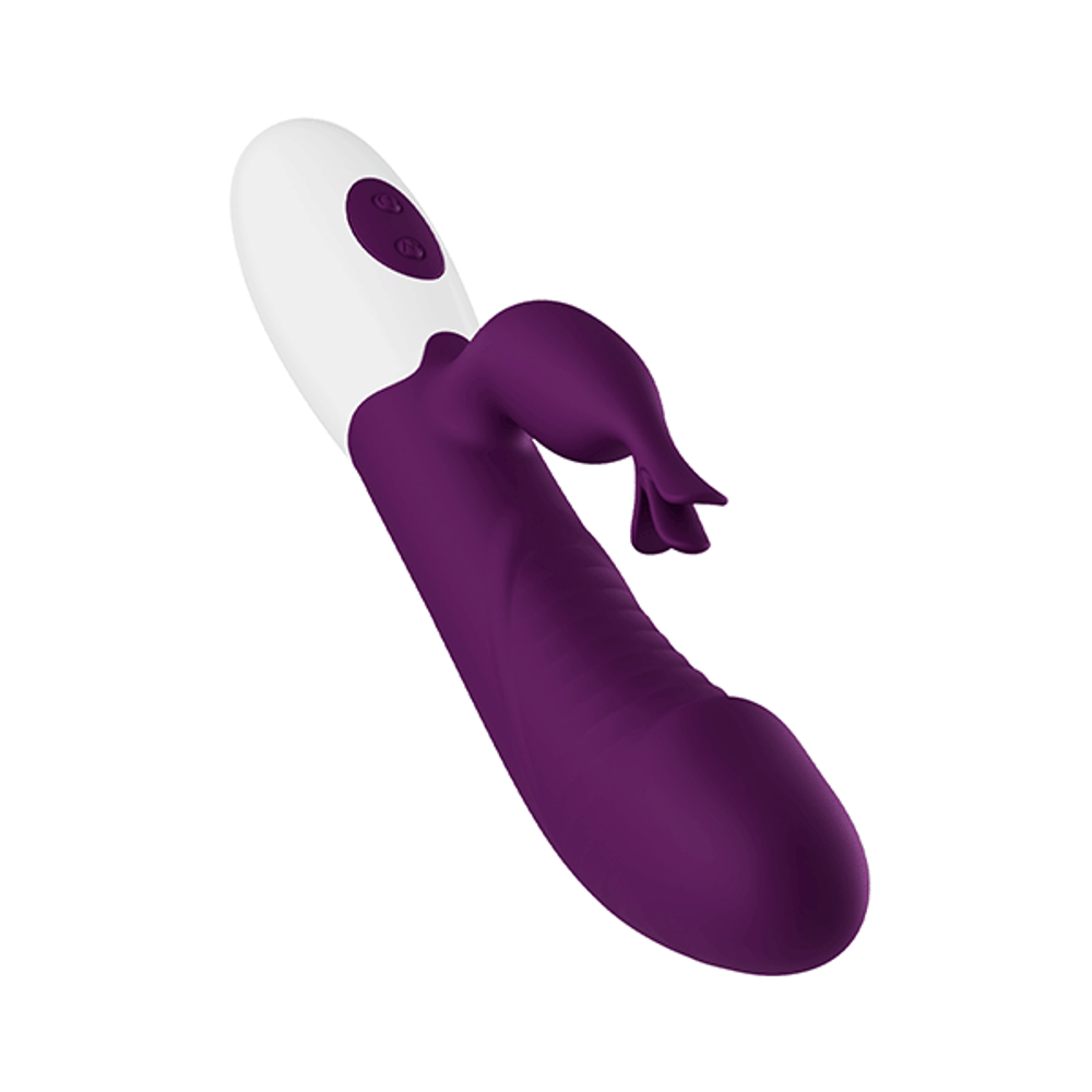 Фиолетовый вибратор-кролик 19,8см со стимулятором клитора Pretty Love Rasmussen Bunny Vibrator BW-500072-A2