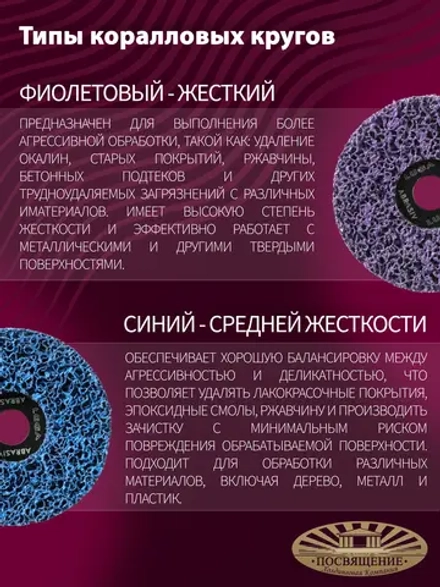 Круг коралловый синий 125х22,23