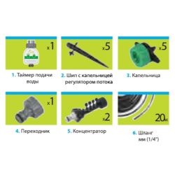 GWWK20-072 GREEN APPLE Набор для автоматического микрокапельного полива 2 | GREEN APPLE