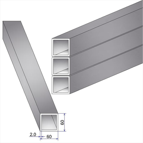 Труба квадратная 25*25*1.5 мм 2 м ЛУКА