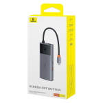 USB-C Хаб Baseus Metal Gleam II 6-in-1 (HDMI4K@60Hz + USB-C3.2(10Gbps) + 2xUSB-A3.2(10Gbps) + RJ45 + USB-C-PD)