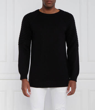 Хлопковый свитер Les Hommes - черный(LF2260110668)