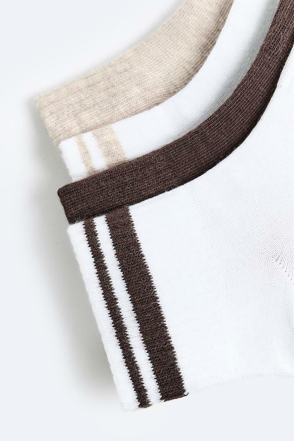 ZARA УПАКОВКА ИЗ 4 НОСКОВ ДЛЯ ЛОДЫЖЕК, КОРИЧНЕВЫЙ