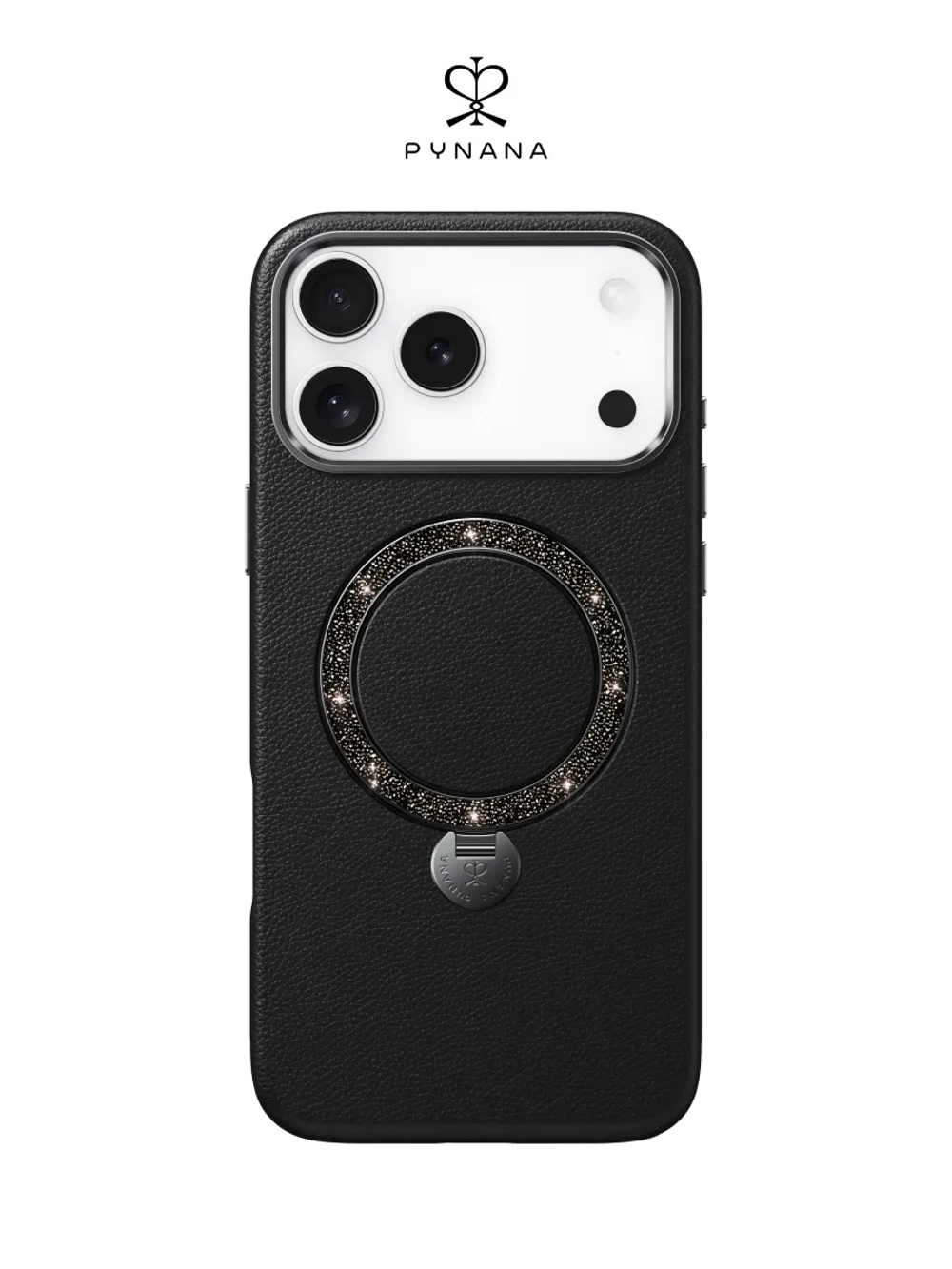 Чехол IPhone 17 Pro кожа, австрийский хрусталь