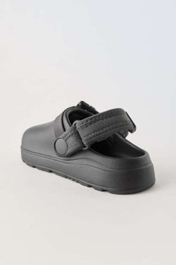 ZARA РЕЗИНОВЫЕ САБО, ЧЕРНЫЙ