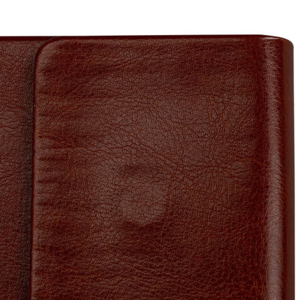 Ежедневник с магнитным клапаном недатированный, под кожу, А5, коричневый, BRAUBERG "Magnetic X", 113280