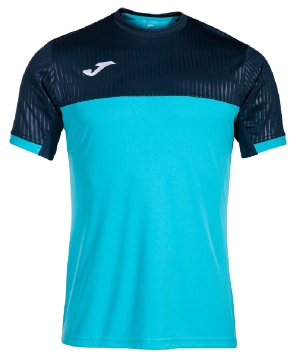 Мужская теннисная футболка Joma Montreal Short Sleeve T-Shirt - fluor turquoise/navy