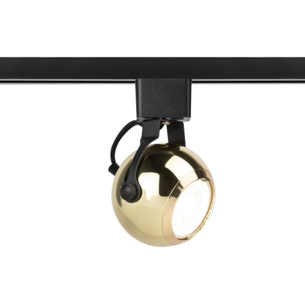 Трековый светильник однофазный ЭРА TR35-GU10 GD под лампу MR16 золото | Однофазные светильники под лампу