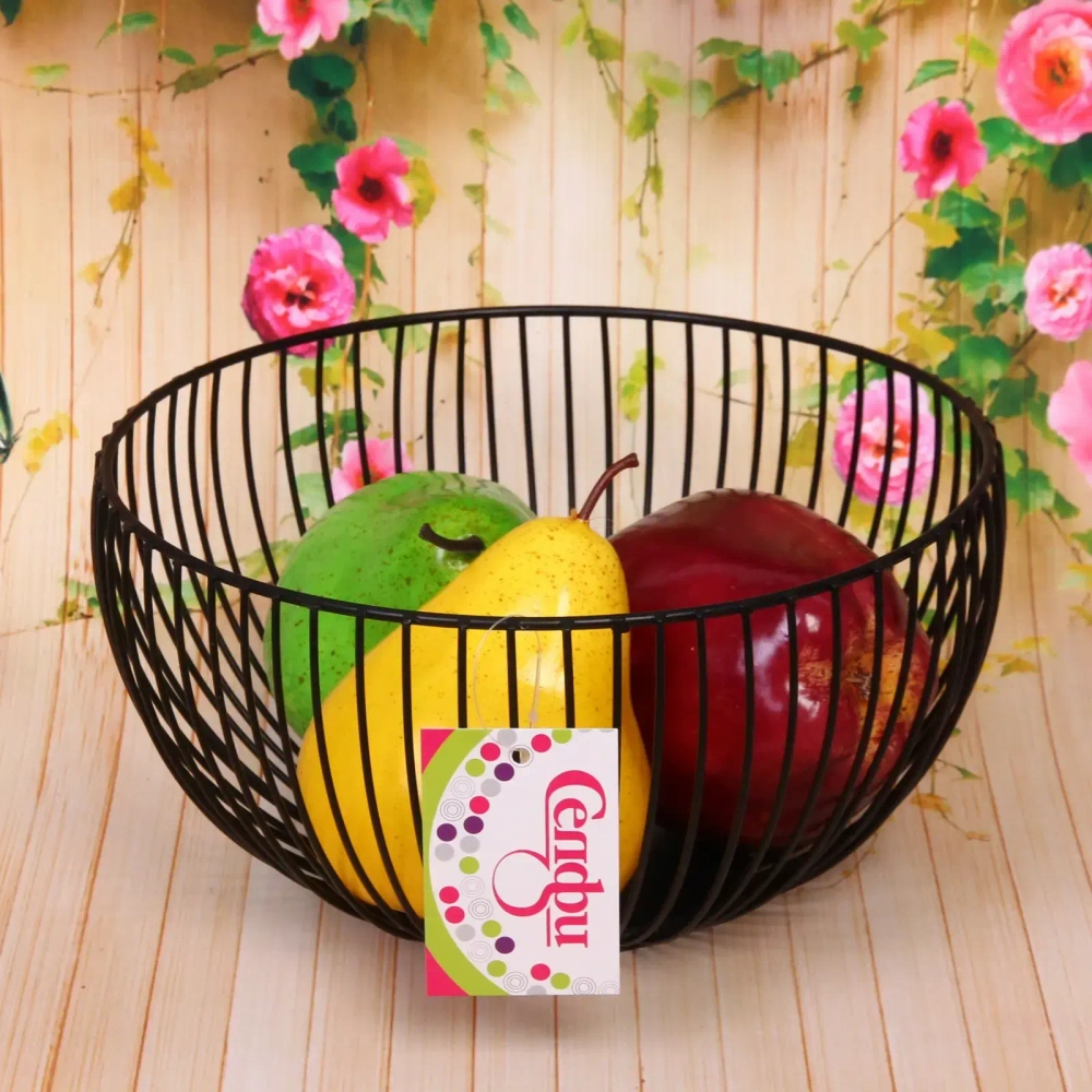 Фруктовница «Brownie» 20*10см полоски черная