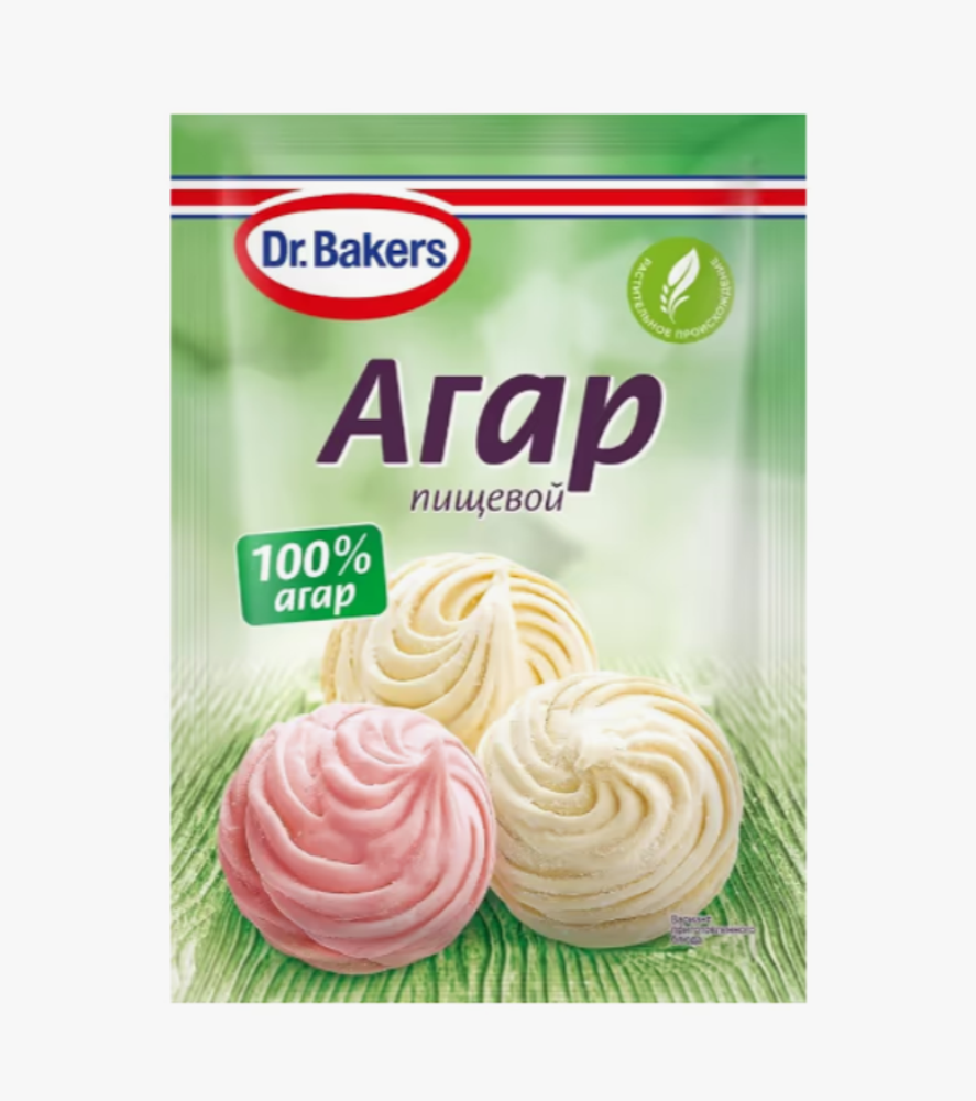 Агар пищевой, 7 гр, Dr. Bakers