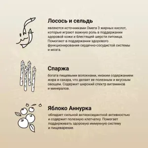 Сухой корм CRAFTIA NATURA для щенков миниатюрных и мелких пород из лосося с сельдью