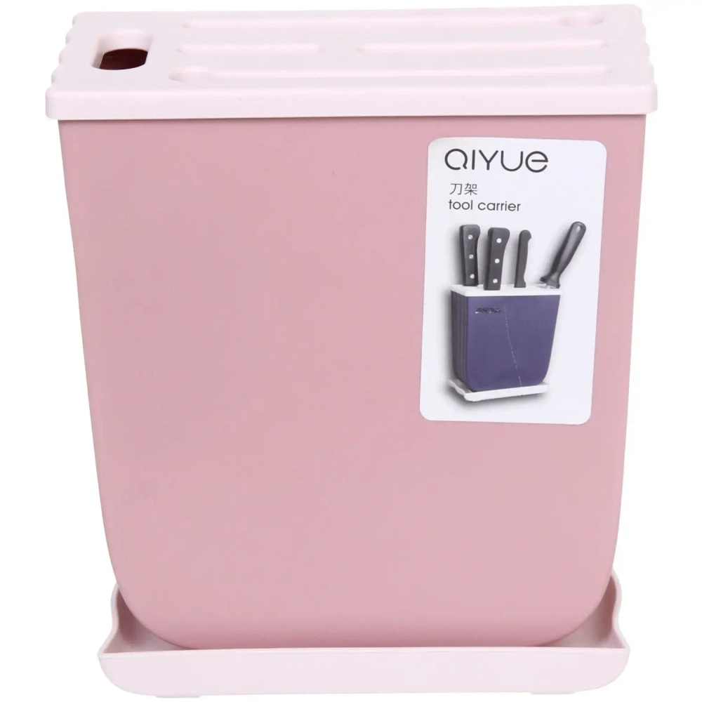 Подставка для ножей «SEGRETO» 16*7,5*19см пыльная роза