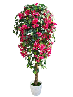 Искусственное дерево Бугенвиллия 150см малиновая в кашпо