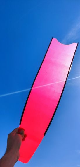 Лопасти Leaderfins Neon Red Ice с наклейкой 20° красная отбортовка красные