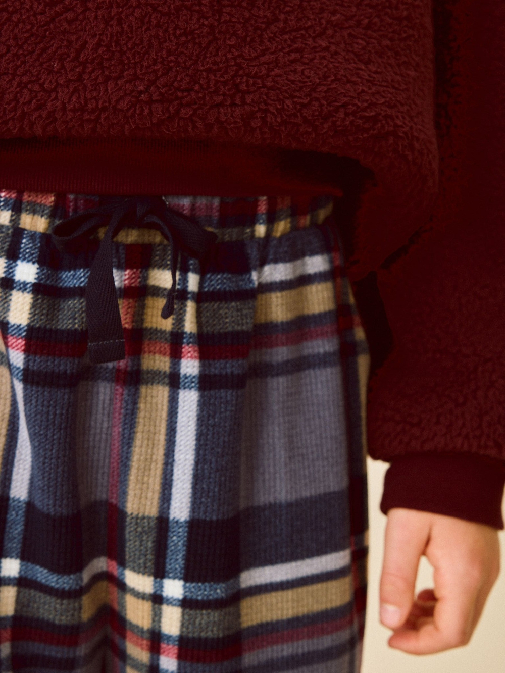 Пижама флисовая для мальчика Next N27-783, Бордовый, Синий