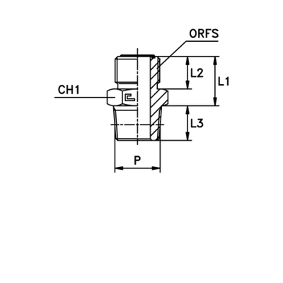Штуцер ORFS 9/16 - NPT 1/4