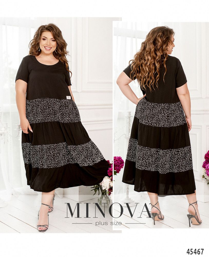 Платье 195А-черный Minova
