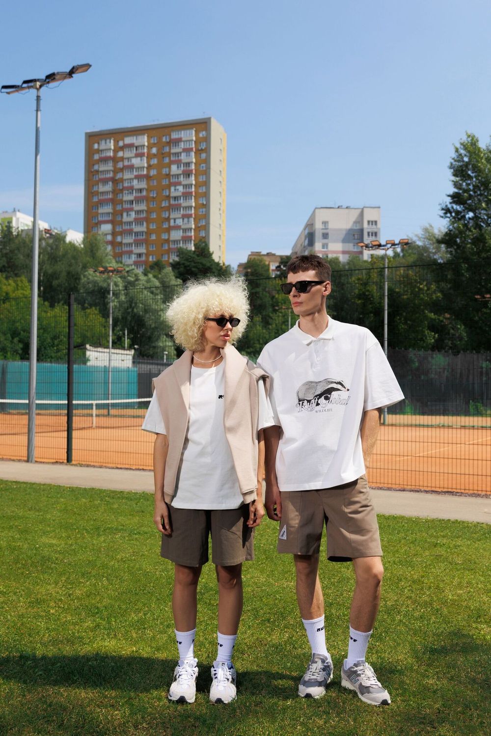 Поло Ruff Global Wildlife Badger белое