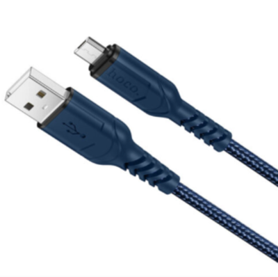 Кабель HOCO X59 USB-microUSB 2.4A 2м Nylon blue