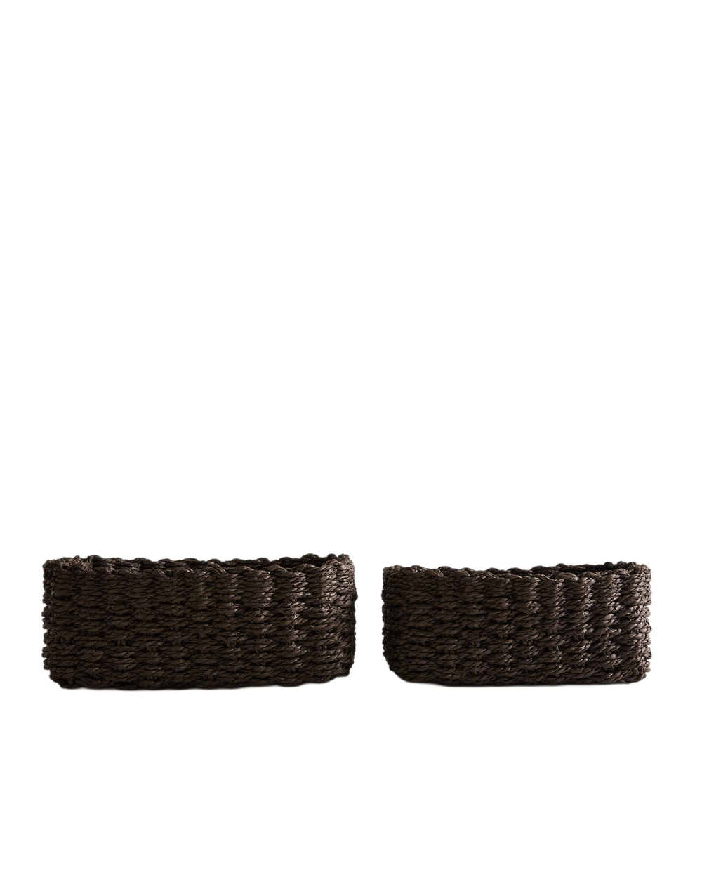 Zara Home Корзина из плетёной бумаги, цвет коричневый, 21 см