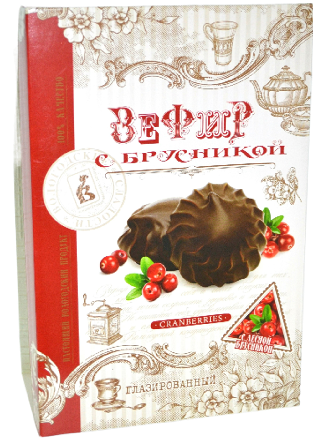 Зефир в шоколаде с Ягодами "Брусника", 250 гр.